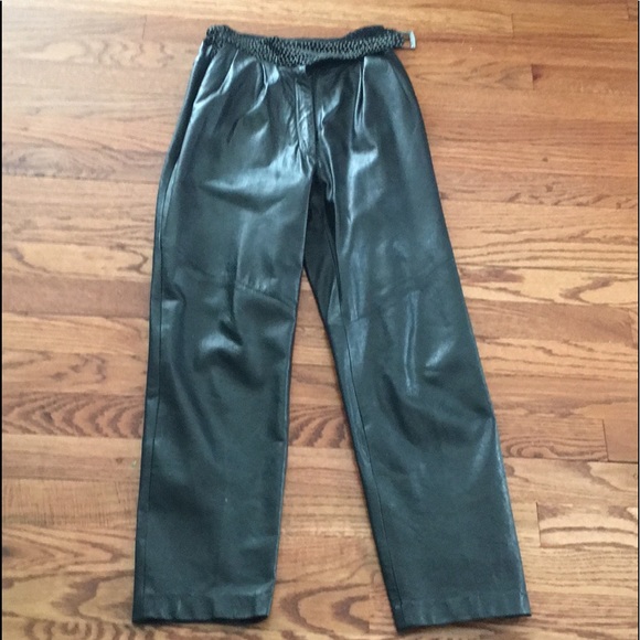 Suzelle Pants - Leather pants, black